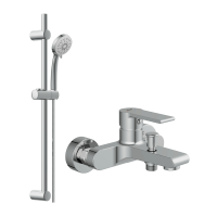 Комплект 2 в 1 смеситель для ванны BRASKO душевая стойка VIBE Cersanit Brasko 64513