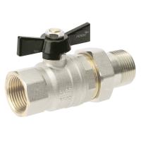 Шаровой кран HERCULES 40 бар, ручка "бабочка", вр-вр ДУ 20 евробирка Ferro KMH2E