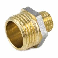 Ниппель латунный 25х15 НР никель Aquasfera 9023-04