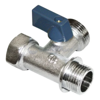 Кран шаровой трехпроходной FMM 1/2x3/4x1/2 гайка-штуцер-штуцер ручка-флажок AQUALINK 10