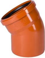 Колено Ostendorf канализационное ПВХ 160/30 для внешней канализации KGB Ger (РФ)