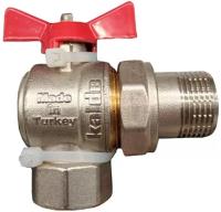 Кран латунь шаровой угловой Kalde 3391-bep-0c0000 3/4" бабочка угловой
