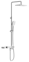 Душевая система (смеситель термостат.кнопочный) с изливом 3 режима шланг 150 PVC квадрат Cersanit Vivo 64089