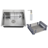 Кухонная мойка PMC + корзина раздвижная + дозатор врезной MR-5843