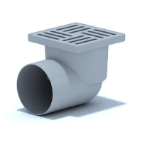 (TA1112) (8) Трап гориз.вып.110, н/рег., реш. 15х15 нерж.