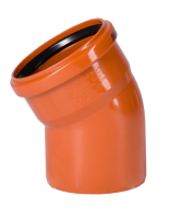 Колено Ostendorf канализационное ПВХ 110/30 для внешней канализации KGB Ger (РФ)