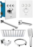 Душевая система скрытого монтажа Rubineta THERMO-3F-Olo (SQ) 625040