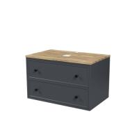 Тумба подвесная со столешницей 80 см Iddis Torr, темно-серый TOR80DBi95K