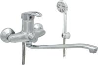 Смеситель для ванны однорычажный Центр Сантехники ЦС-СМ 300-4 М-43 плоский S-обр. излив L-350 мм ПП800032