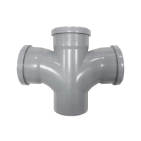 Крестовина Ostendorf канализационная ПП 110/110/110/87 с плав. радиальным подключением для внутренней канализации HTDAR, Ger (РФ)