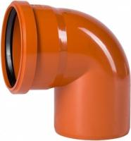 Колено Ostendorf канализационное ПВХ 200/87 для внешней канализации KGB Ger (РФ)