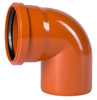 Колено Ostendorf канализационное ПВХ 110/87 для внешней канализации KGB (РФ)