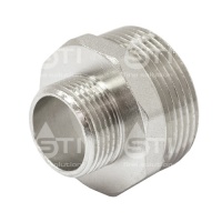 Ниппель переходной латунь Эльф ТТ000013385 1 1/4" x 1/2" никелирование