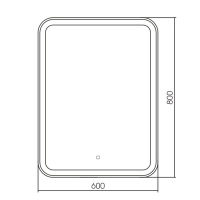 Зеркало Silver Mirror Malta-Lite 600х800 (открытая LED-подсветка, сенсорный выкл.)