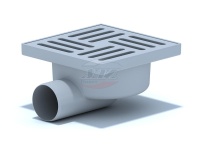 (TA5110) (20) Трап гор.вып. 50 с пласт.реш. 150х150