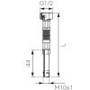 Гибкая подводка 35см 1/2" x M10x1 сталь. опл. с длинн.наконечником