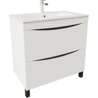 Тумба с умывальником напольная Iddis Cloud 80, белая CLO80WFi95K