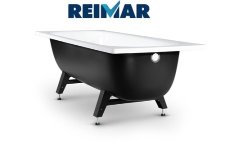 Ванна стальная REIMAR 160*70*40см с полимерным покрытием с опорной подставкой,