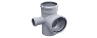 Крестовина Ostendorf канализационная ПП 110/110/50/87 угловая левая для внутренней канализации HTEDL (РФ)