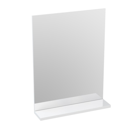 Зеркало: MELAR 50 с полкой без подсветки прямоугольное универсальное белое, шт