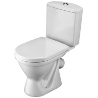 Унитаз-компакт "АЛЬКОР" антивсплеск (кос.выпуск, 2-реж.арм., сид. полипроп),