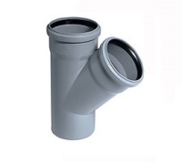 Тройник Ostendorf канализационный ПП 110/50/45о для внутренней канализации HTEA (РФ)