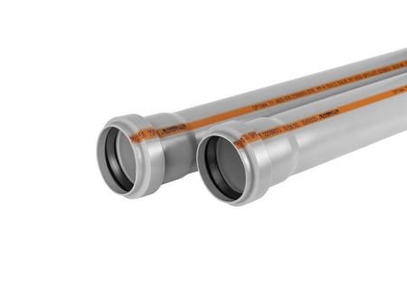 Труба Valfex Optima ф110 =1 м толщ.ст.2.2, с раструбом внутр.кан. (10)