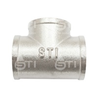 Тройник латунь Эльф 3567 1"*1/2"*1" никелирование