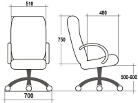Кресло Евростиль Гермес экстра кожа люкс коньяк темный-орех Мадрас 2012