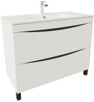 Тумба с умывальником 100 см напольная IDDIS Cloud, белая CLO10WFi95K