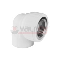 Угольник комб. ВР Дн 25х1/2 (90/15) VALFEX ПП бел, 90°