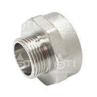 Переходник латунь Эльф 3209 1" х1/2" В-Н никелирование