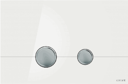 Кнопка: STERO, стекло, белый глянцевый, универсальная, Сорт1
