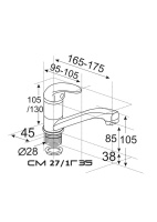 Смеситель для кухни однорычажный Центр Сантехники ЦС-СМ 27/1г М43 кор. излив ПП800204