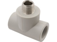 Тройник с металл. резьбой наружной 20x1/2" (100/10) FV-пласт PPR