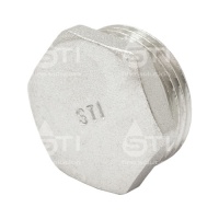 Заглушка латунь Эльф 805 1/2" НР никелирование