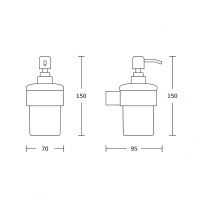 Диспенсер для жидкого мыла настенный Gross Aqua Space Matt Black GA18238AMB, черный