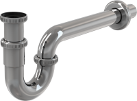 A432 Сифон для умыв-ка d32, U форма, цельномет., с нак.гайкой 5/4