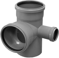 Крестовина Ostendorf канализационная ПП 110/110/50/87 угловая правая для внутренней канализации HTEDL (РФ)