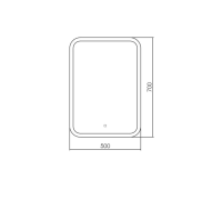Зеркало Silver Mirror Malta-Lite 500х700 (открытая подсветка, сенсорный выкл.)