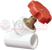 Вентиль запорный ВН/ВН Дн 20х45 (30/10) VALFEX ПП бел Вентиль запорный ВН/ВН Дн 20х45 (30/10) VALFEX ПП бел