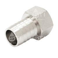 Штуцер латунь для шланга Эльф ТТ000013406 1/2" x 18" ВР никелирование