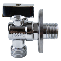 Кран латунь шаровой угловой с отражателем для стиральной машины Aquasfera 007-7423 1042 1/2"*3/4" НР угловой никелирование