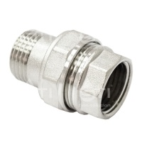 Соединение латунь прямое (американка) Эльф 820 3/4" прямой никелирование