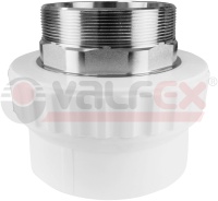 Муфта комб. шестигр. НР Дн 32х1 (60/15) VALFEX ПП бел Муфта комб. шестигр. НР Дн 32х1 (60/15) VALFEX ПП бел