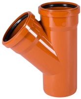 Тройник Ostendorf канализационный ПВХ 110/110/45 для внешней канализации KGEA Ger (РФ)