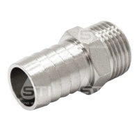 Штуцер латунь для шланга Эльф ТТ000013408 1/2" x 18" НР никелирование