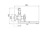 Смеситель для ванны РМС SL71-143P