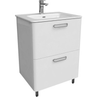Тумба с умывальником напольная IDDIS Brick 60 см, белая BRI60WFi95K
