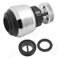 Регулятор струи с шарниром для кухонных смесителей, универсальный (M22/M24), черный-хром